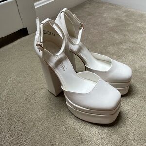 Elegant White Platform Heels